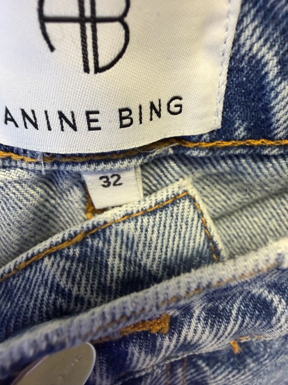 Anine Bing Light Blue Ripped woman’s Straight Jeans - Picture 5 of 7
